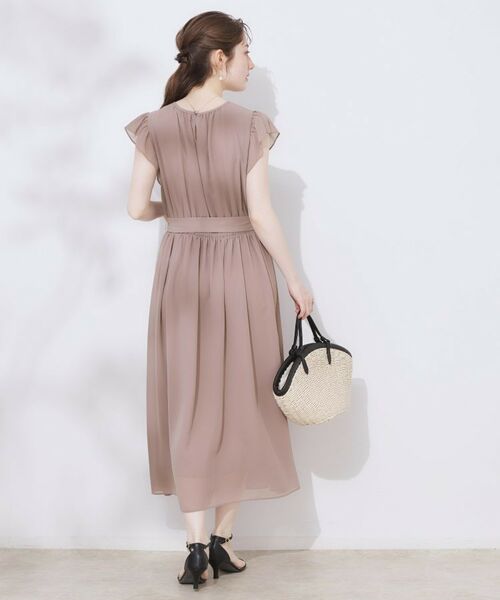 Couture Brooch / クチュールブローチ ロング・マキシ丈ワンピース | 【一枚で着映える・楽ちん・ドライタッチ】フリルスリーブワンピース | 詳細4