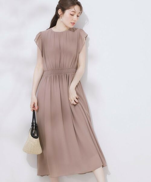 Couture Brooch / クチュールブローチ ロング・マキシ丈ワンピース | 【一枚で着映える・楽ちん・ドライタッチ】フリルスリーブワンピース | 詳細5