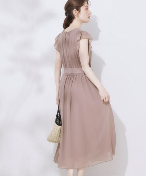 Couture Brooch / クチュールブローチ ロング・マキシ丈ワンピース | 【一枚で着映える・楽ちん・ドライタッチ】フリルスリーブワンピース | 詳細6