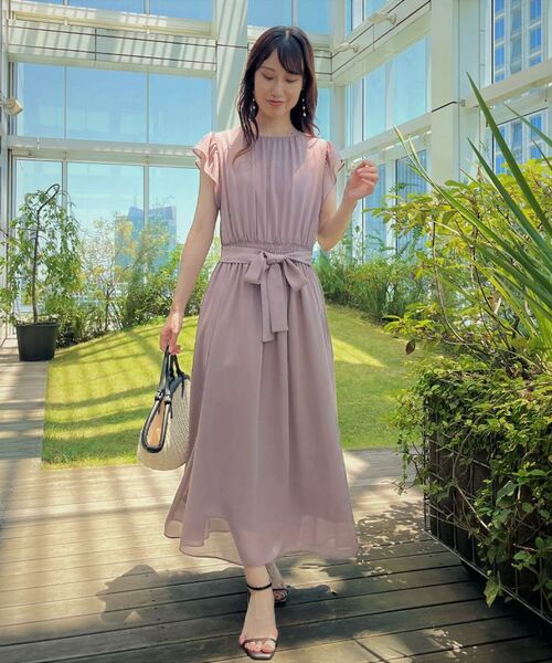 Couture Brooch / クチュールブローチ ロング・マキシ丈ワンピース | 【一枚で着映える・楽ちん・ドライタッチ】フリルスリーブワンピース | 詳細8