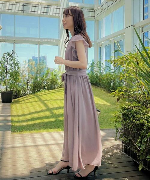 Couture Brooch / クチュールブローチ ロング・マキシ丈ワンピース | 【一枚で着映える・楽ちん・ドライタッチ】フリルスリーブワンピース | 詳細9