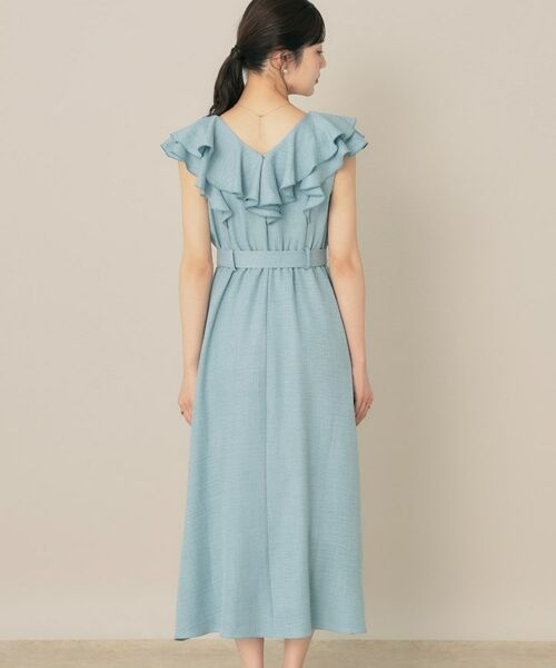 Couture Brooch / クチュールブローチ ロング・マキシ丈ワンピース | デニムライク麻調フリルワンピース | 詳細18