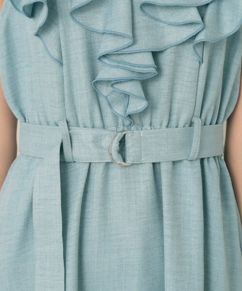 Couture Brooch / クチュールブローチ ロング・マキシ丈ワンピース | デニムライク麻調フリルワンピース | 詳細21