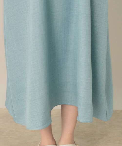 Couture Brooch / クチュールブローチ ロング・マキシ丈ワンピース | デニムライク麻調フリルワンピース | 詳細22