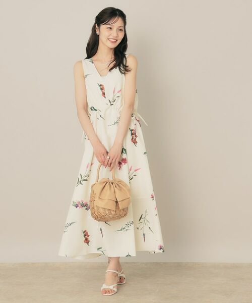 Couture Brooch / クチュールブローチ ロング・マキシ丈ワンピース | ビックフラワーVネックワンピース | 詳細4