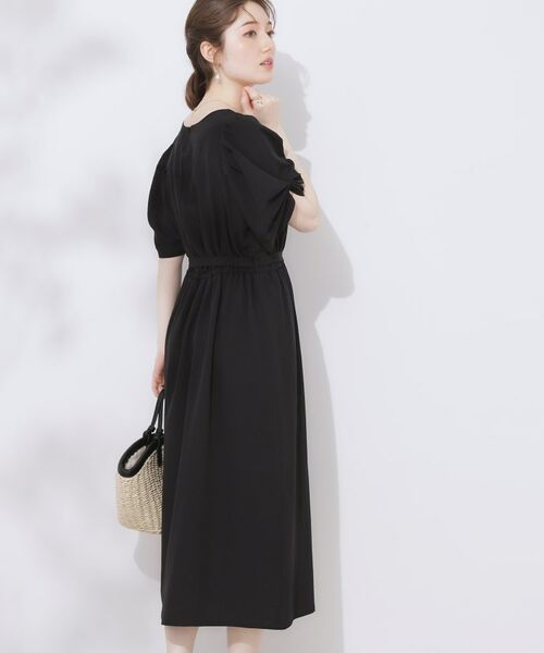 Couture Brooch / クチュールブローチ ロング・マキシ丈ワンピース | 【マシンウォッシャブル・二の腕カバー】ウエストベルトVネックワンピース | 詳細17