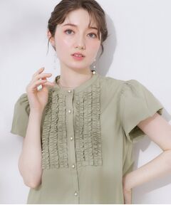 Couture Brooch / クチュールブローチ シャツ・ブラウス | 【大人フェミニン・華奢見え・通勤】フロントフリルシャツ