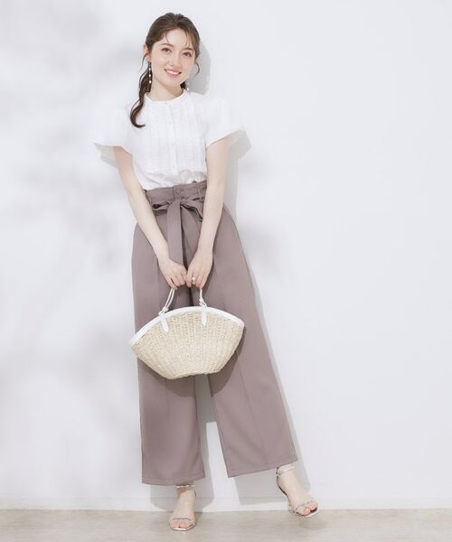 Couture Brooch / クチュールブローチ シャツ・ブラウス | 【大人フェミニン・華奢見え・通勤】フロントフリルシャツ | 詳細1