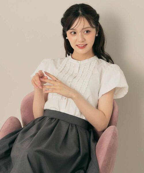 Couture Brooch / クチュールブローチ シャツ・ブラウス | 【大人フェミニン・華奢見え・通勤】フロントフリルシャツ | 詳細11