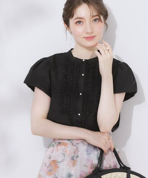 Couture Brooch / クチュールブローチ シャツ・ブラウス | 【大人フェミニン・華奢見え・通勤】フロントフリルシャツ | 詳細18