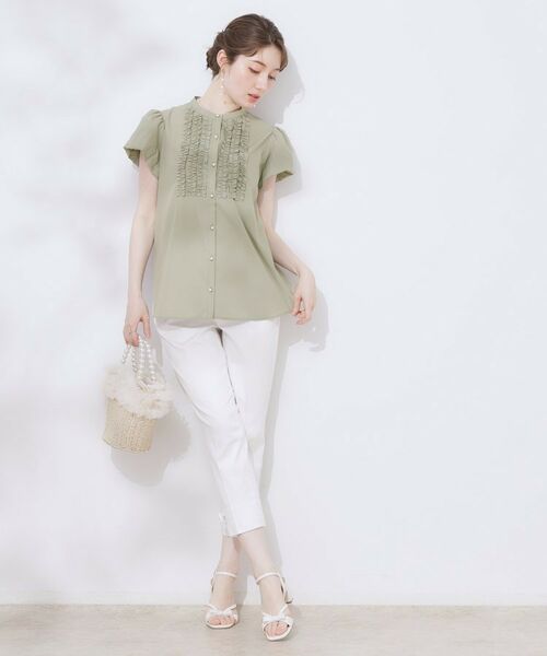 Couture Brooch / クチュールブローチ シャツ・ブラウス | 【大人フェミニン・華奢見え・通勤】フロントフリルシャツ | 詳細25