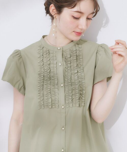 Couture Brooch / クチュールブローチ シャツ・ブラウス | 【大人フェミニン・華奢見え・通勤】フロントフリルシャツ | 詳細28