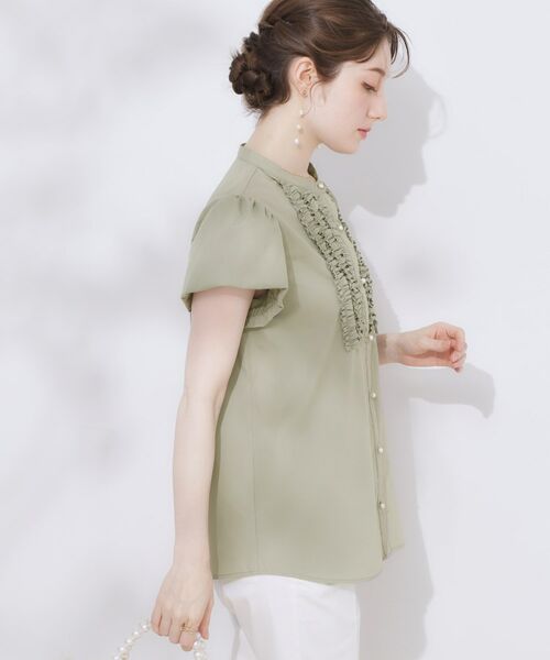 Couture Brooch / クチュールブローチ シャツ・ブラウス | 【大人フェミニン・華奢見え・通勤】フロントフリルシャツ | 詳細30