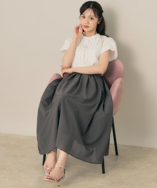 Couture Brooch / クチュールブローチ シャツ・ブラウス | 【大人フェミニン・華奢見え・通勤】フロントフリルシャツ | 詳細8