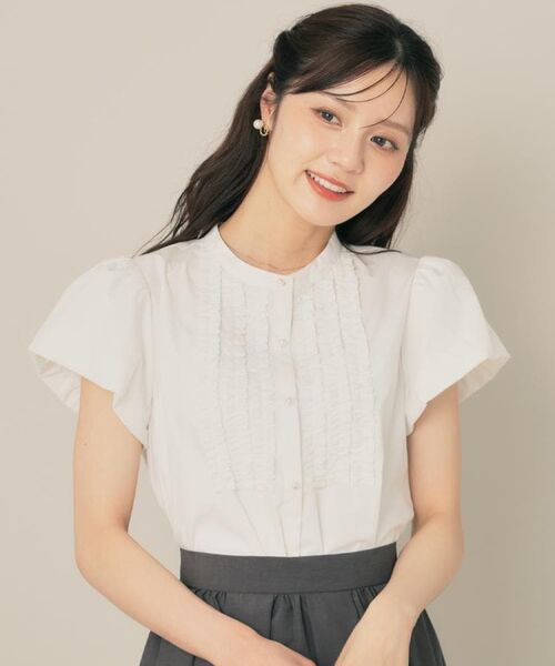 Couture Brooch / クチュールブローチ シャツ・ブラウス | 【大人フェミニン・華奢見え・通勤】フロントフリルシャツ | 詳細9