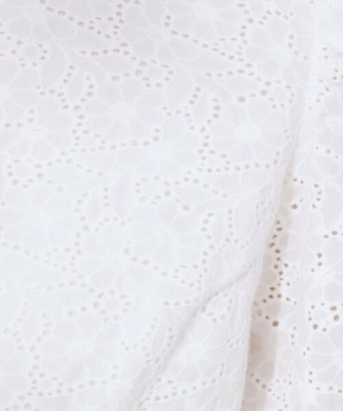 Couture Brooch / クチュールブローチ シャツ・ブラウス | 【一枚で着映える・花柄刺繍・5分袖】バックレースアップ カットワークレースブラウス | 詳細25