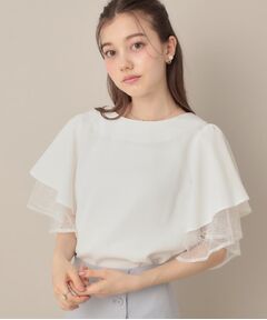 Couture Brooch / クチュールブローチ シャツ・ブラウス | 【マシンウォッシャブル・一枚で着映える】レース重ねフレアブラウス