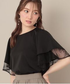 Couture Brooch / クチュールブローチ シャツ・ブラウス | 【マシンウォッシャブル・一枚で着映える】レース重ねフレアブラウス