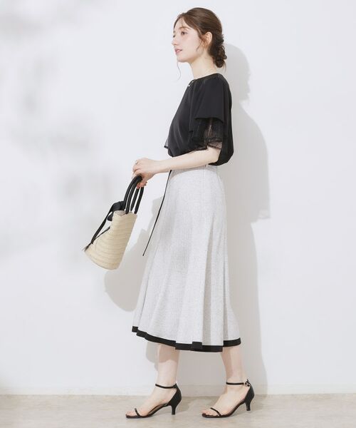 Couture Brooch / クチュールブローチ シャツ・ブラウス | 【マシンウォッシャブル・一枚で着映える】レース重ねフレアブラウス | 詳細12