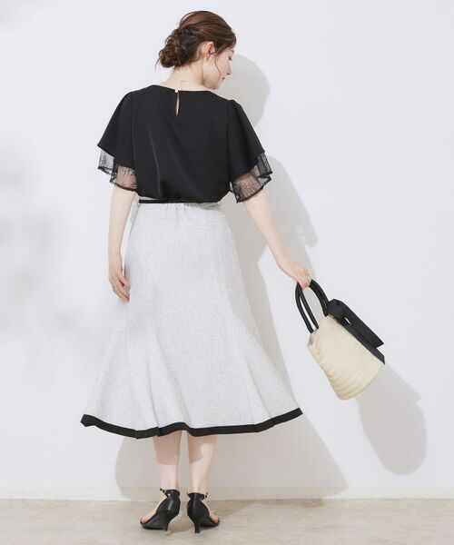 Couture Brooch / クチュールブローチ シャツ・ブラウス | 【マシンウォッシャブル・一枚で着映える】レース重ねフレアブラウス | 詳細13