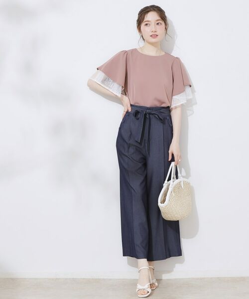 Couture Brooch / クチュールブローチ シャツ・ブラウス | 【マシンウォッシャブル・一枚で着映える】レース重ねフレアブラウス | 詳細26