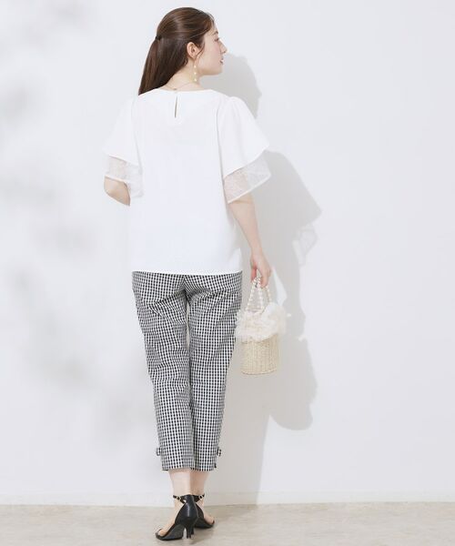 Couture Brooch / クチュールブローチ シャツ・ブラウス | 【マシンウォッシャブル・一枚で着映える】レース重ねフレアブラウス | 詳細3