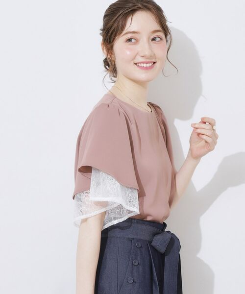 Couture Brooch / クチュールブローチ シャツ・ブラウス | 【マシンウォッシャブル・一枚で着映える】レース重ねフレアブラウス | 詳細30