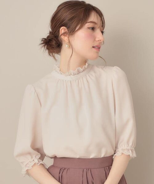 Couture Brooch / クチュールブローチ シャツ・ブラウス | 【華やか・大人可愛い・5分袖】エンブロレース前後2WAYブラウス | 詳細10