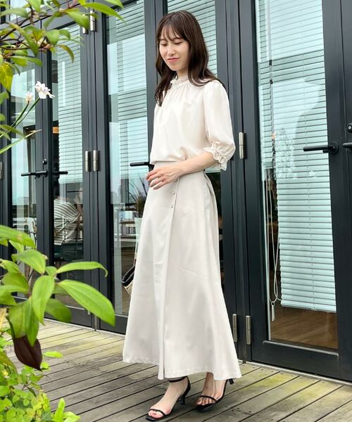 Couture Brooch / クチュールブローチ シャツ・ブラウス | 【華やか・大人可愛い・5分袖】エンブロレース前後2WAYブラウス | 詳細12