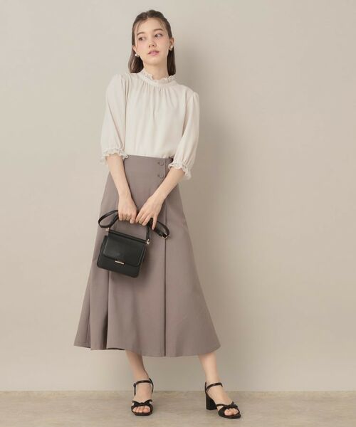 ブラウス シャツ 「華やか・大人可愛い・5分袖」エンブロレース前後2WAYブラウス レディース 華やか・大人可愛い・5分袖】エンブロレース前後2WAYブラウス