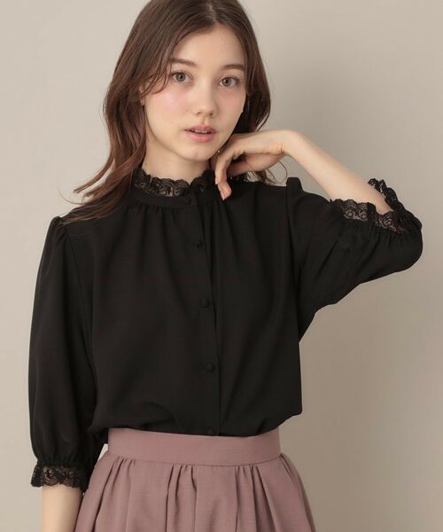 Couture Brooch / クチュールブローチ シャツ・ブラウス | 【華やか・大人可愛い・5分袖】エンブロレース前後2WAYブラウス | 詳細22