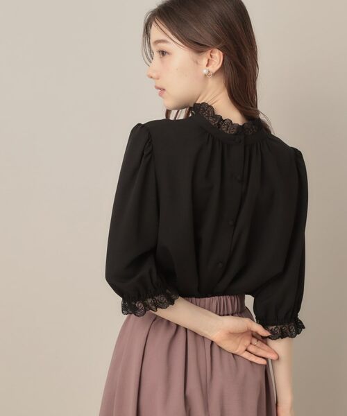 Couture Brooch / クチュールブローチ シャツ・ブラウス | 【華やか・大人可愛い・5分袖】エンブロレース前後2WAYブラウス | 詳細23