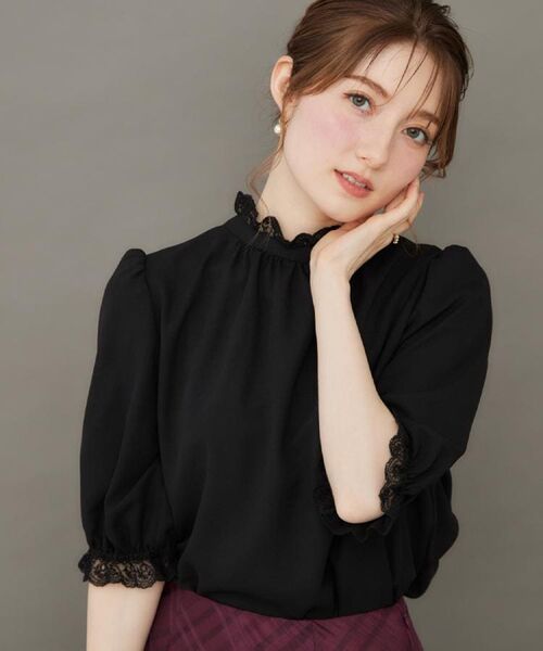 Couture Brooch / クチュールブローチ シャツ・ブラウス | 【華やか・大人可愛い・5分袖】エンブロレース前後2WAYブラウス | 詳細26