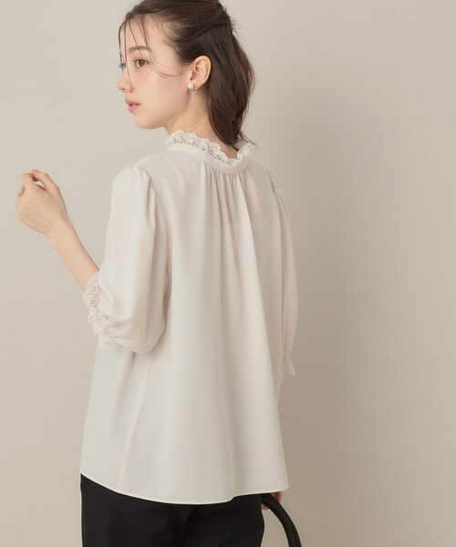 Couture Brooch / クチュールブローチ シャツ・ブラウス | 【華やか・大人可愛い・5分袖】エンブロレース前後2WAYブラウス | 詳細5
