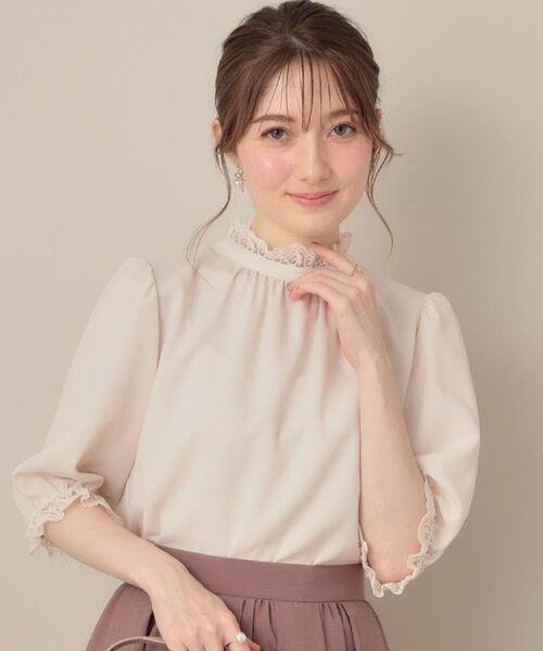 Couture Brooch / クチュールブローチ シャツ・ブラウス | 【華やか・大人可愛い・5分袖】エンブロレース前後2WAYブラウス | 詳細9