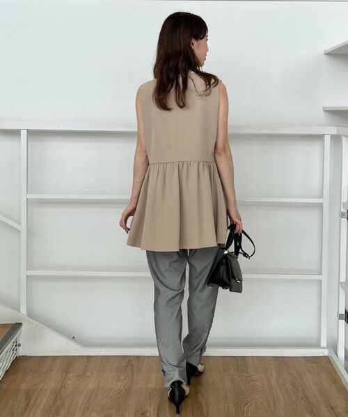 Couture Brooch / クチュールブローチ ベスト | 【フェミニン・きれいめ】ゴールド釦ペプラムジレ | 詳細23