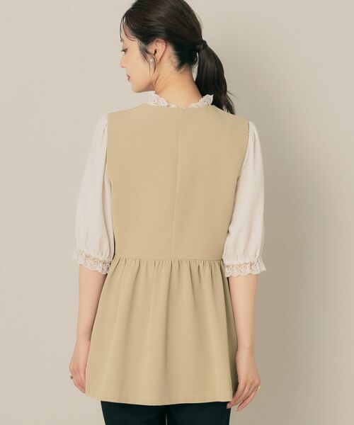 Couture Brooch / クチュールブローチ ベスト | 【フェミニン・きれいめ】ゴールド釦ペプラムジレ | 詳細29