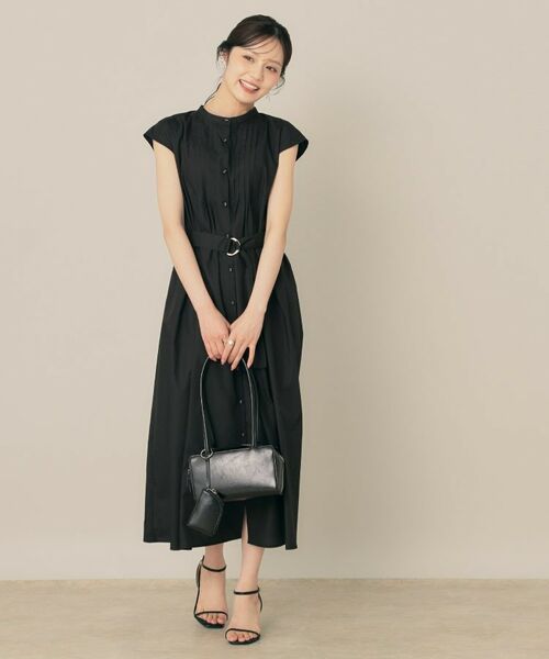 Couture Brooch / クチュールブローチ ロング・マキシ丈ワンピース | 【Aライン・細見え】フロントタックシャツワンピース | 詳細1