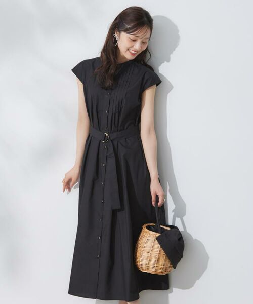 Couture Brooch / クチュールブローチ ロング・マキシ丈ワンピース | 【Aライン・細見え】フロントタックシャツワンピース | 詳細11