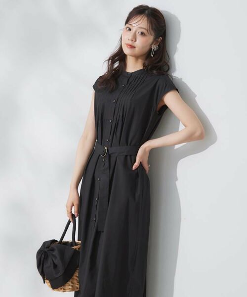 Couture Brooch / クチュールブローチ ロング・マキシ丈ワンピース | 【Aライン・細見え】フロントタックシャツワンピース | 詳細12