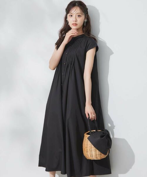 コロさま 極美品✨かぐれ　近年モデル　リネンシャツワンピース　ブラック　フリーサ ホルターネックシャーリングロングワンピース | ファッション