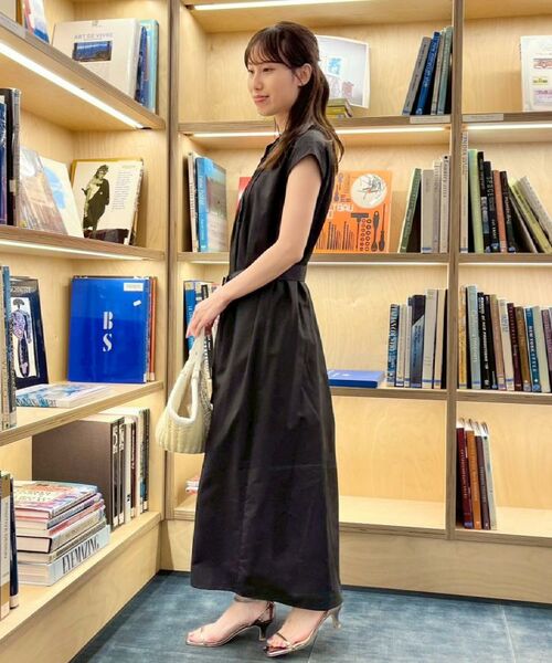 Couture Brooch / クチュールブローチ ロング・マキシ丈ワンピース | 【Aライン・細見え】フロントタックシャツワンピース | 詳細16