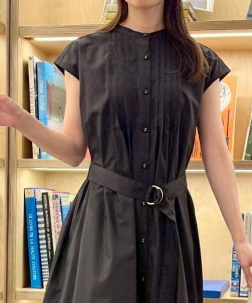 Couture Brooch / クチュールブローチ ロング・マキシ丈ワンピース | 【Aライン・細見え】フロントタックシャツワンピース | 詳細18