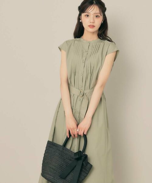 Couture Brooch / クチュールブローチ ロング・マキシ丈ワンピース | 【Aライン・細見え】フロントタックシャツワンピース | 詳細22