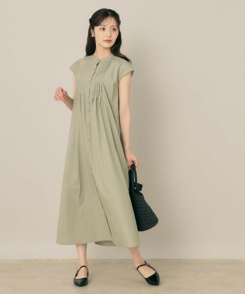 Couture Brooch / クチュールブローチ ロング・マキシ丈ワンピース | 【Aライン・細見え】フロントタックシャツワンピース | 詳細26