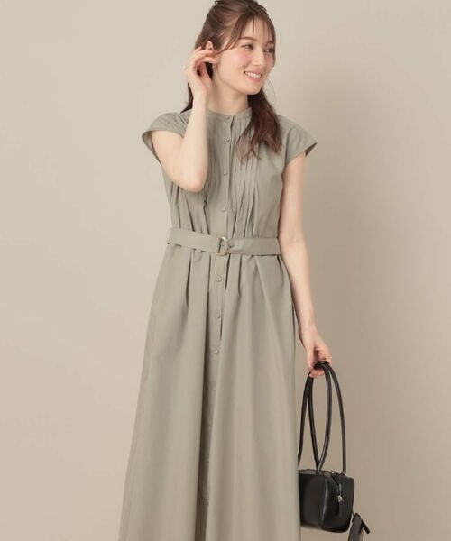 Couture Brooch / クチュールブローチ ロング・マキシ丈ワンピース | 【Aライン・細見え】フロントタックシャツワンピース | 詳細27