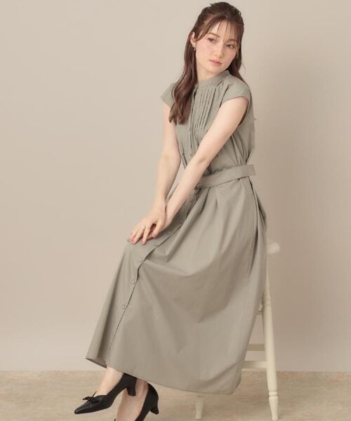 Couture Brooch / クチュールブローチ ロング・マキシ丈ワンピース | 【Aライン・細見え】フロントタックシャツワンピース | 詳細29