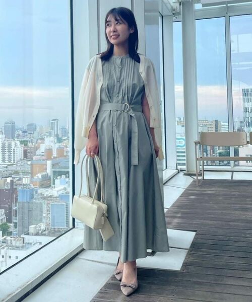 Couture Brooch / クチュールブローチ ロング・マキシ丈ワンピース | 【Aライン・細見え】フロントタックシャツワンピース | 詳細30