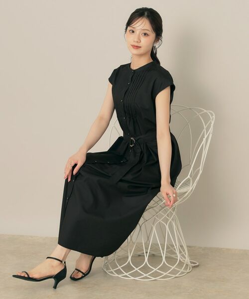 Couture Brooch / クチュールブローチ ロング・マキシ丈ワンピース | 【Aライン・細見え】フロントタックシャツワンピース | 詳細7