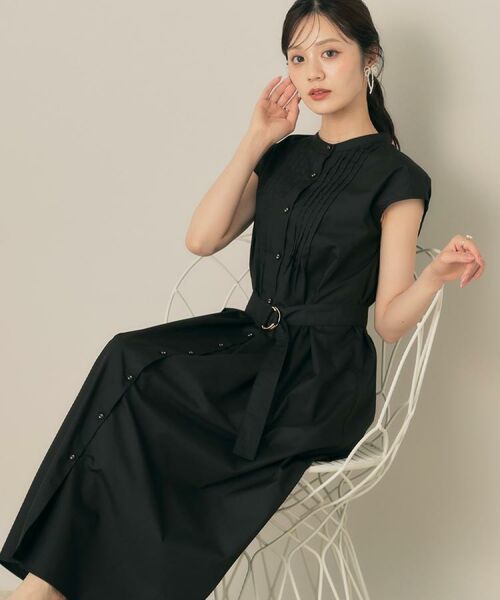 Couture Brooch / クチュールブローチ ロング・マキシ丈ワンピース | 【Aライン・細見え】フロントタックシャツワンピース | 詳細8